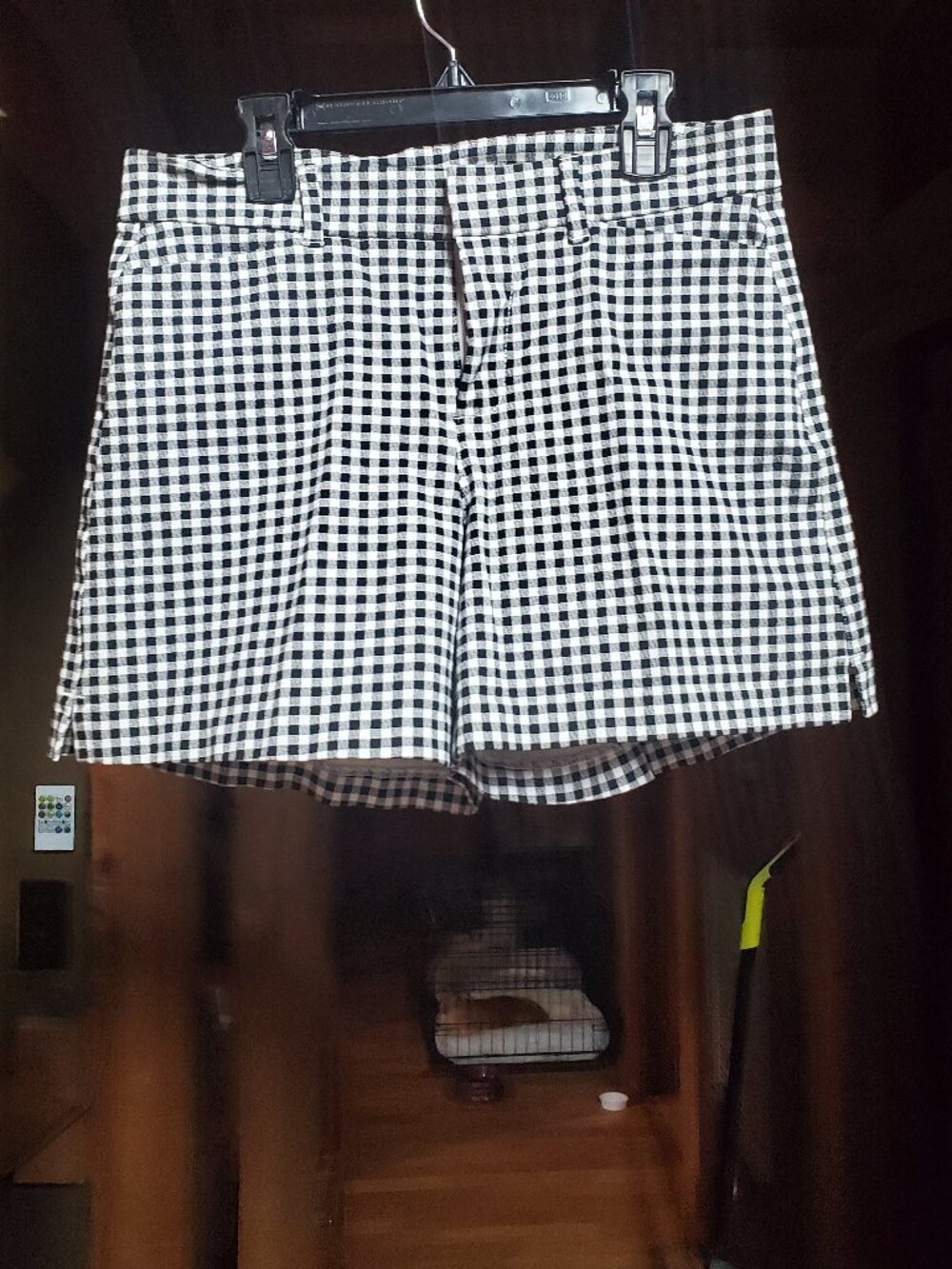 NWOT Old Navy Black & White Gingham Chino Shorts